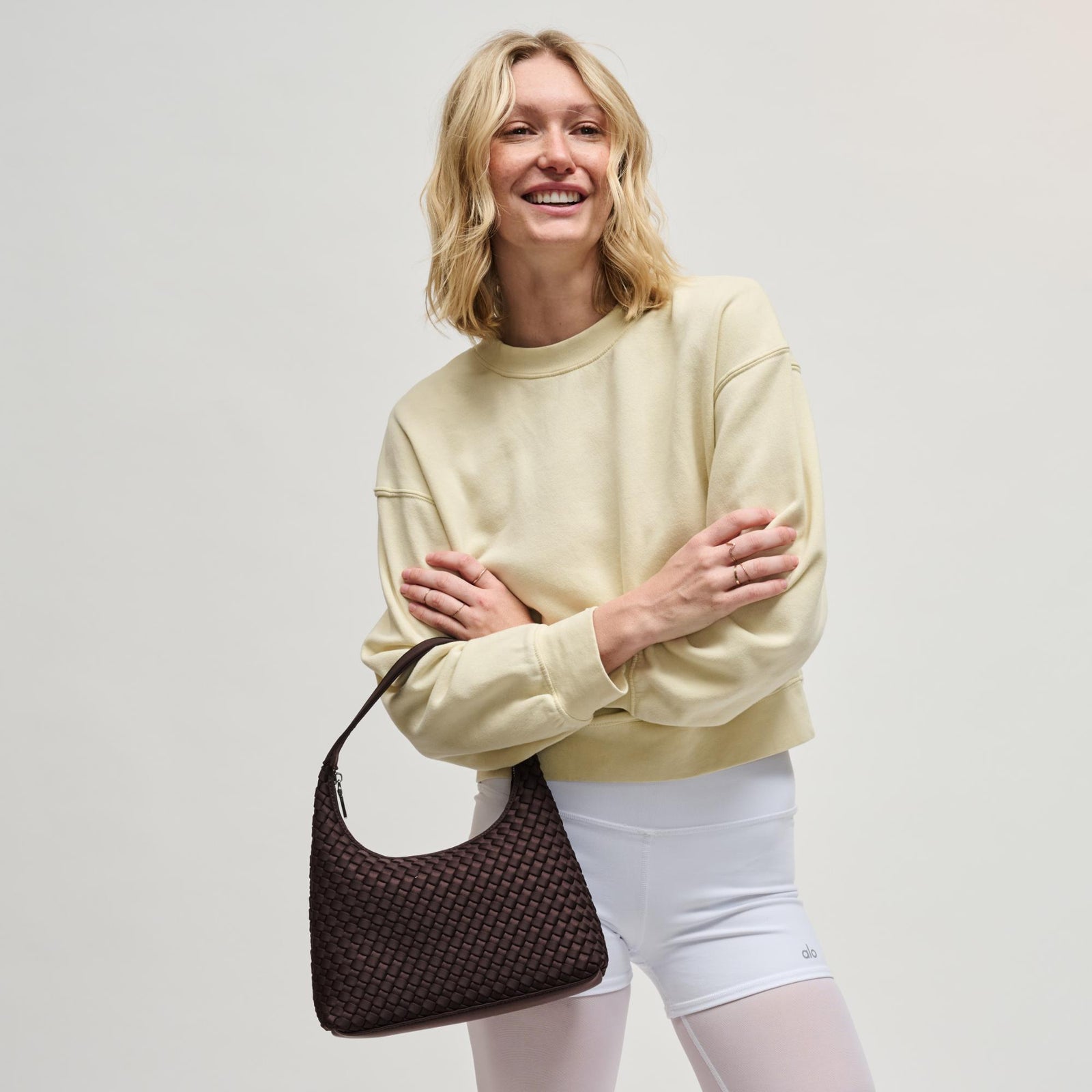 Product Image of Sol and Selene Harmonia - Woven Neoprene Shoulder Bag 841764112574 View 1 | Sand