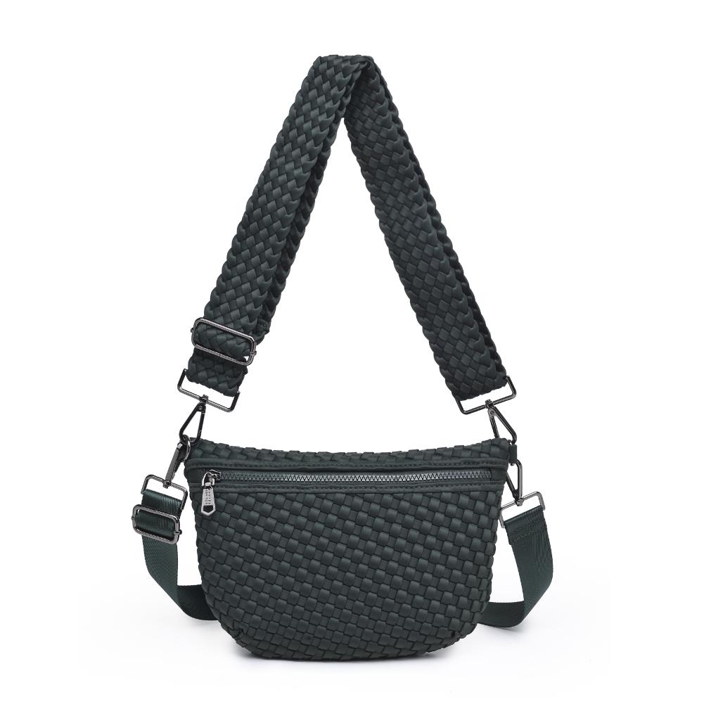 Woman wearing Olive Sol and Selene Ethereal - Woven Neoprene Crossbody 841764110891 View 5 | Olive