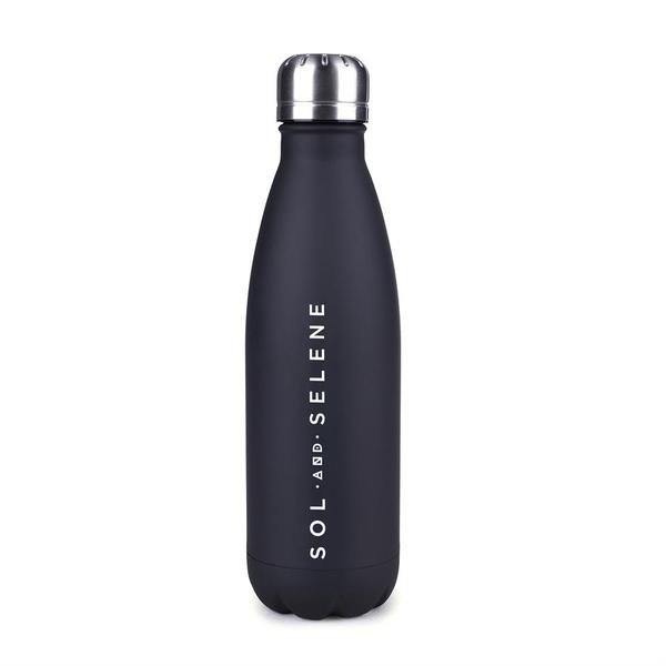 Woman wearing Matte Black Sol and Selene Water Bottle Water Bottle 841764102254 View 7 | Matte Black