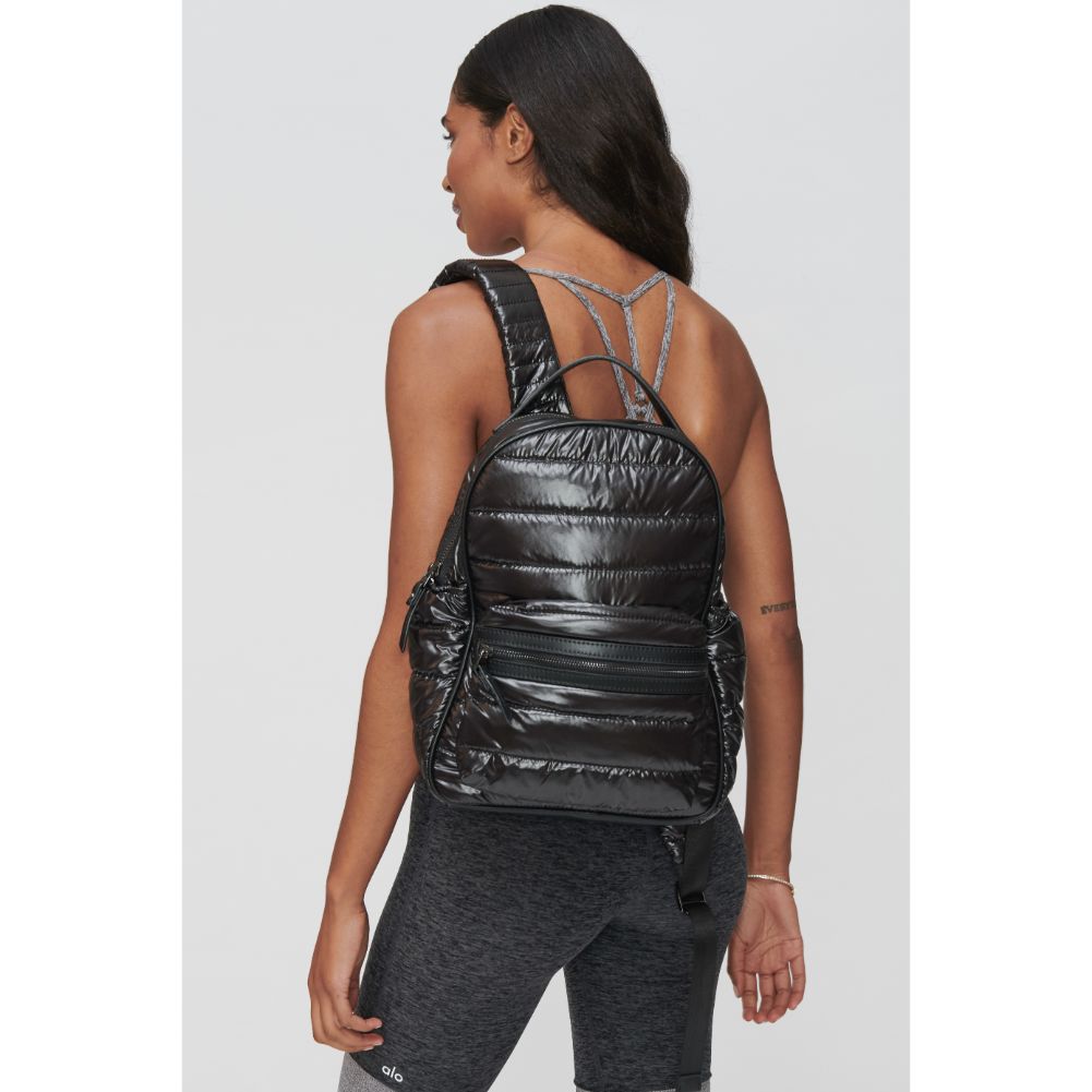 Woman wearing Black Sol and Selene Stamina Backpack 841764103190 View 2 | Black