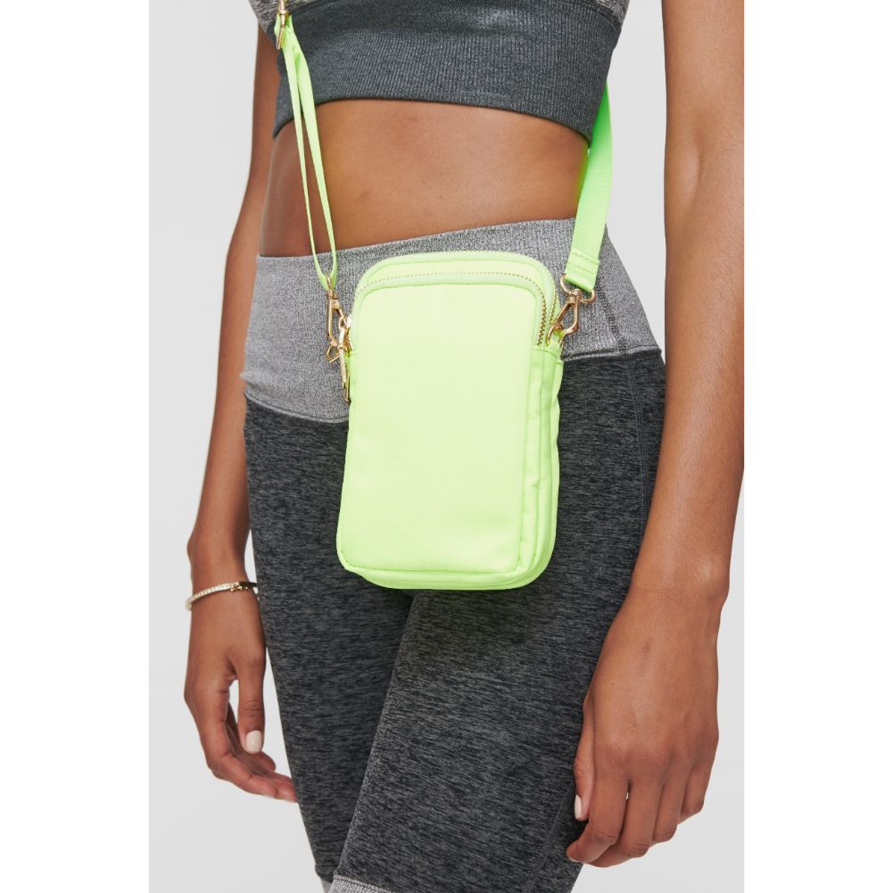 Woman wearing Neon Yellow Sol and Selene Divide & Conquer Crossbody 841764104739 View 2 | Neon Yellow