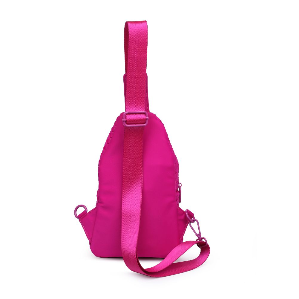 Product Image of Sol and Selene Beyond The Horizon - Woven Neoprene Sling Backpack 841764108058 View 7 | Fuchsia