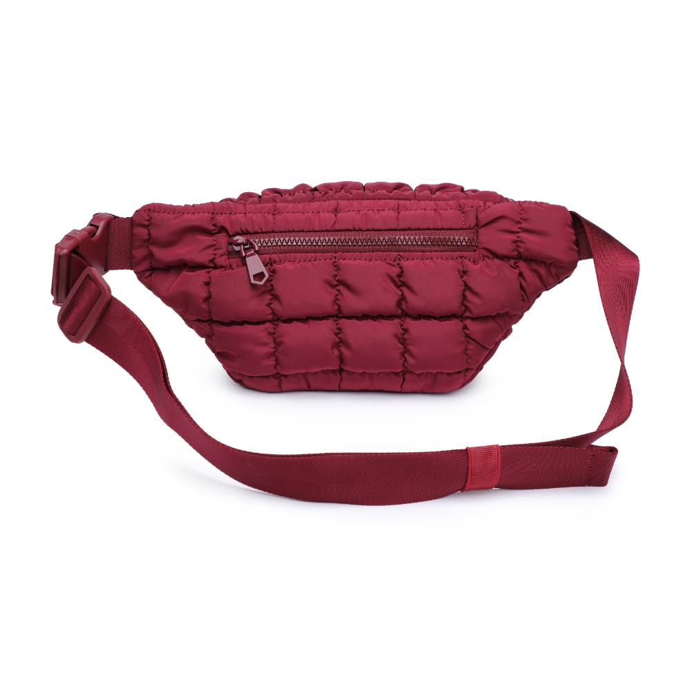 Woman wearing Burgundy Sol and Selene Resurgence Belt Bag 841764110723 View 7 | Burgundy