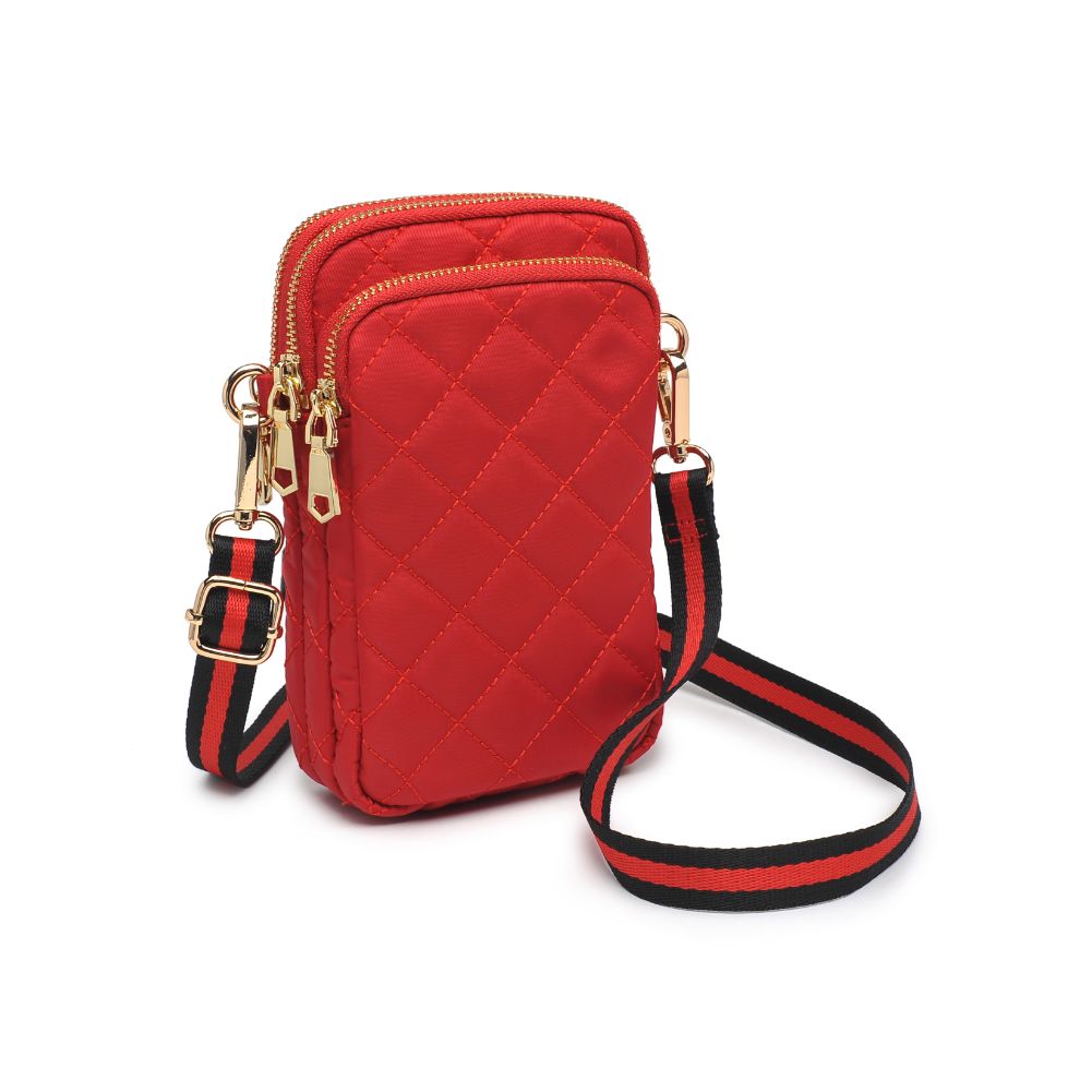 Woman wearing Red Sol and Selene Divide & Conquer - Quilted Crossbody 841764107457 View 6 | Red