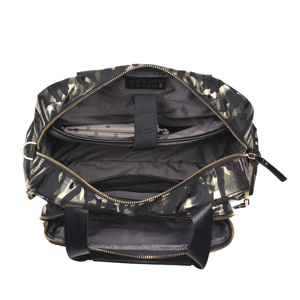 Product Image of Sol and Selene Streetside Satchel 841764105330 View 8 | Green Metallic Camo