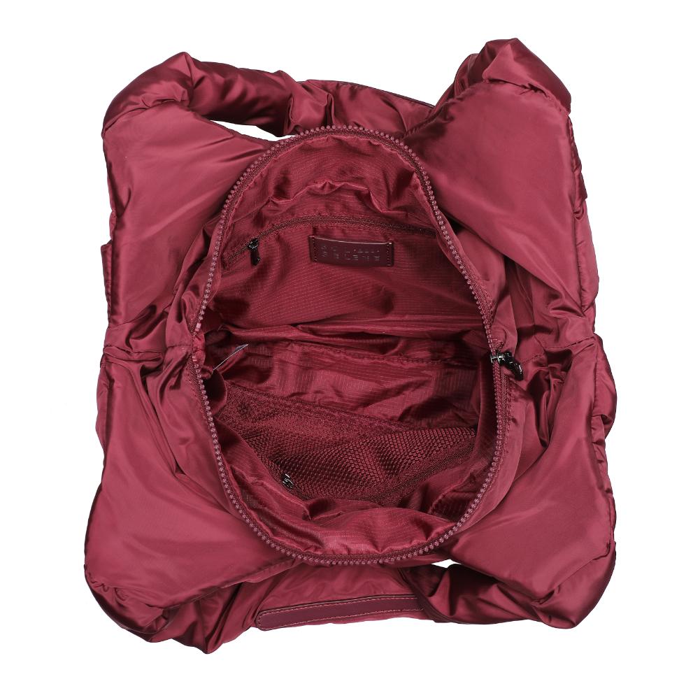 Woman wearing Burgundy Sol and Selene Illumine Tote 841764110792 View 9 | Burgundy
