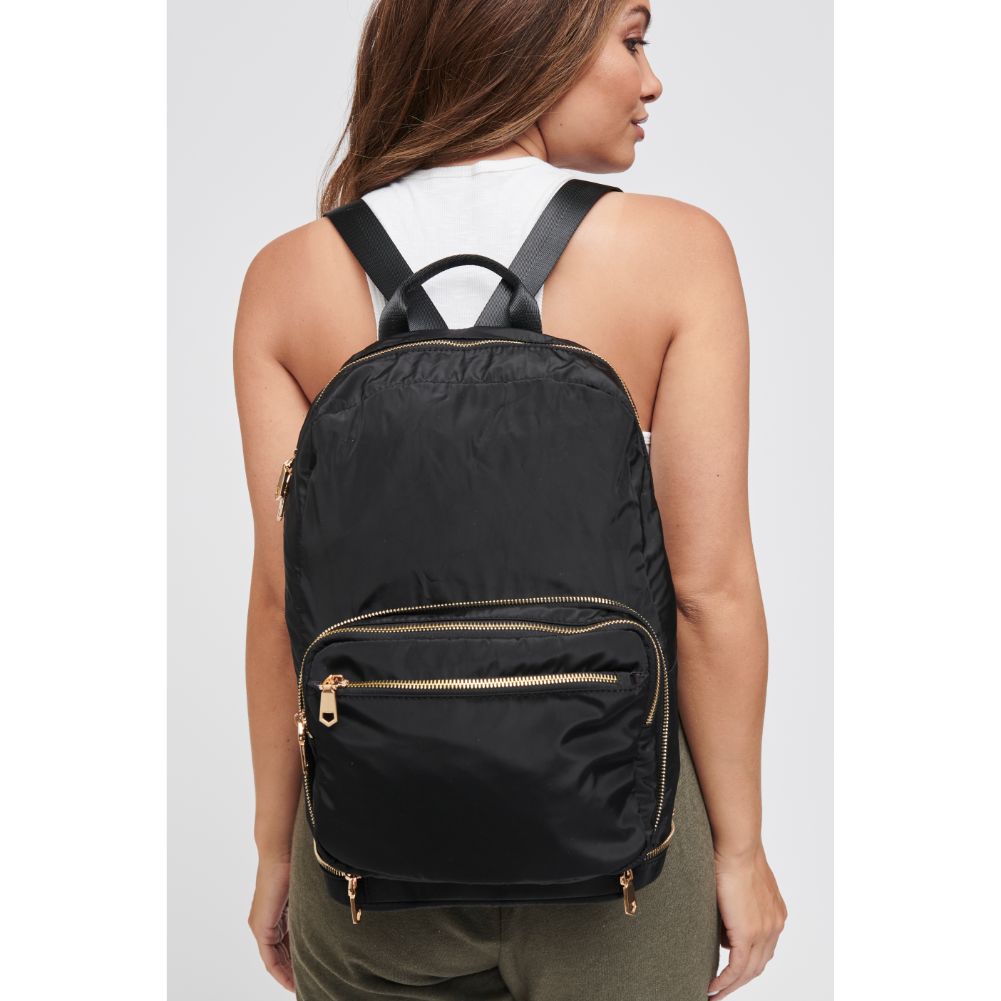Woman wearing Black Sol and Selene Second Chance Backpack 841764105736 View 1 | Black