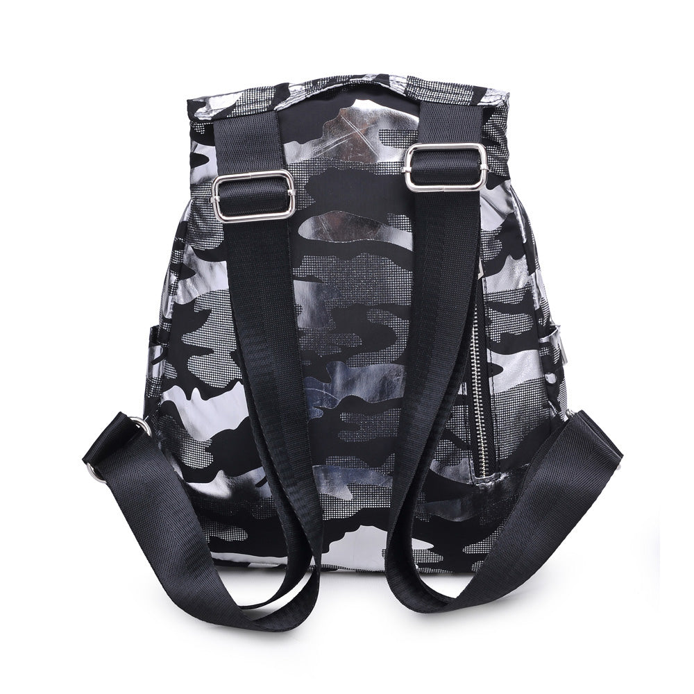Product Image of Sol and Selene Rise & Shine Backpack 841764104258 View 7 | Silver Metallic Camo