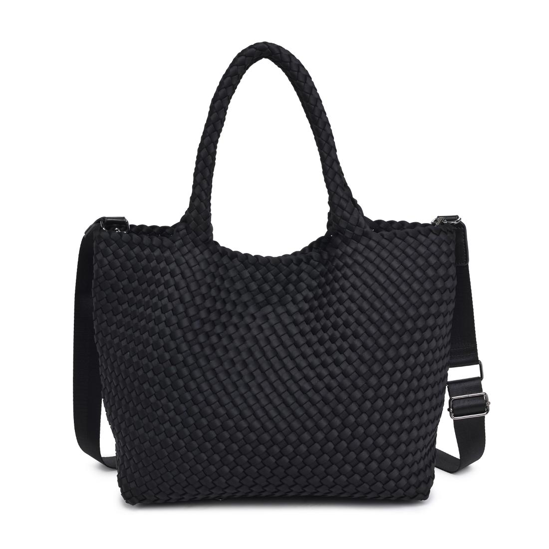 Woman wearing Black Sol and Selene Sky's The Limit - Medium Tote 841764107778 View 7 | Black
