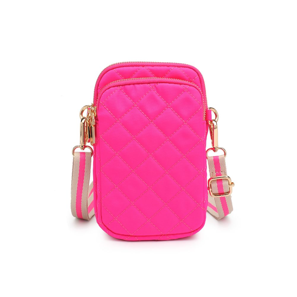 Woman wearing Magenta Sol and Selene Divide & Conquer - Quilted Crossbody 841764108027 View 5 | Magenta