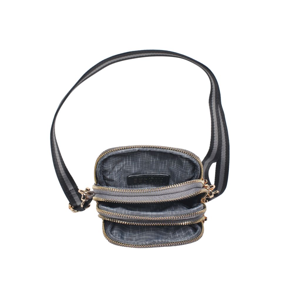 Woman wearing Carbon Sol and Selene Divide & Conquer - Quilted Crossbody 841764108256 View 9 | Carbon