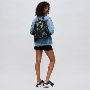 Woman wearing Camo Sol and Selene Motivator - Small Backpack 841764104128 View 4 | Camo