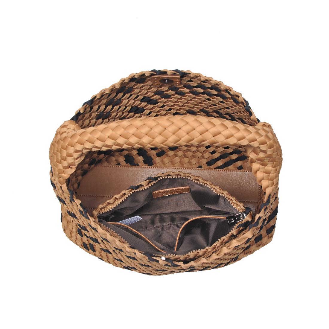 Woman wearing Sand Black Sol and Selene Celestial Woven Neoprene Hobo 841764112321 View 9 | Sand Black