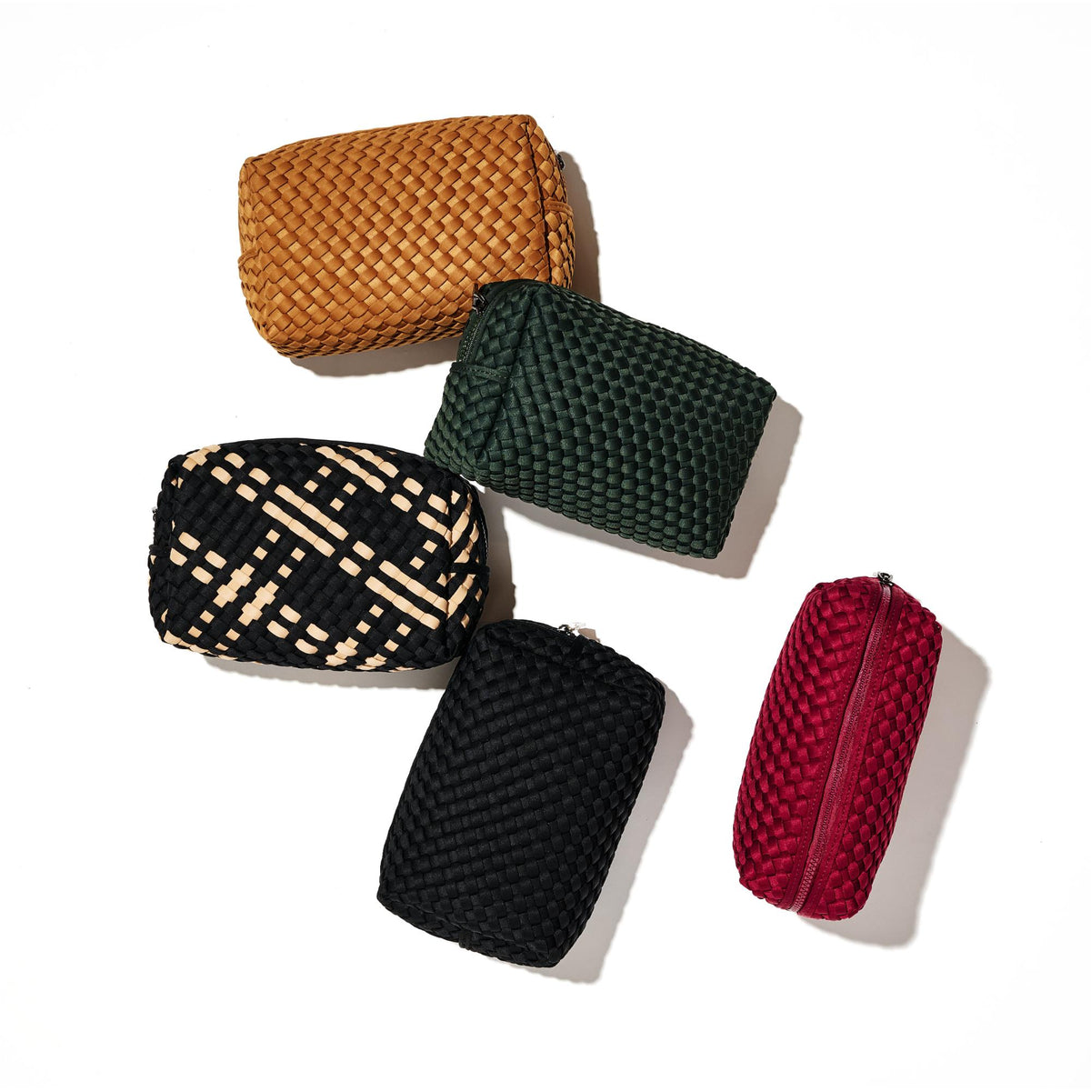 Woman wearing Black Nude Sol and Selene Altitude - Woven Neoprene Cosmetic Pouch 841764112147 View 2 | Black Nude