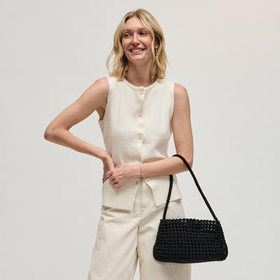 Woman wearing Black Sol and Selene Solara Shoulder Bag 841764112987 View 1 | Black