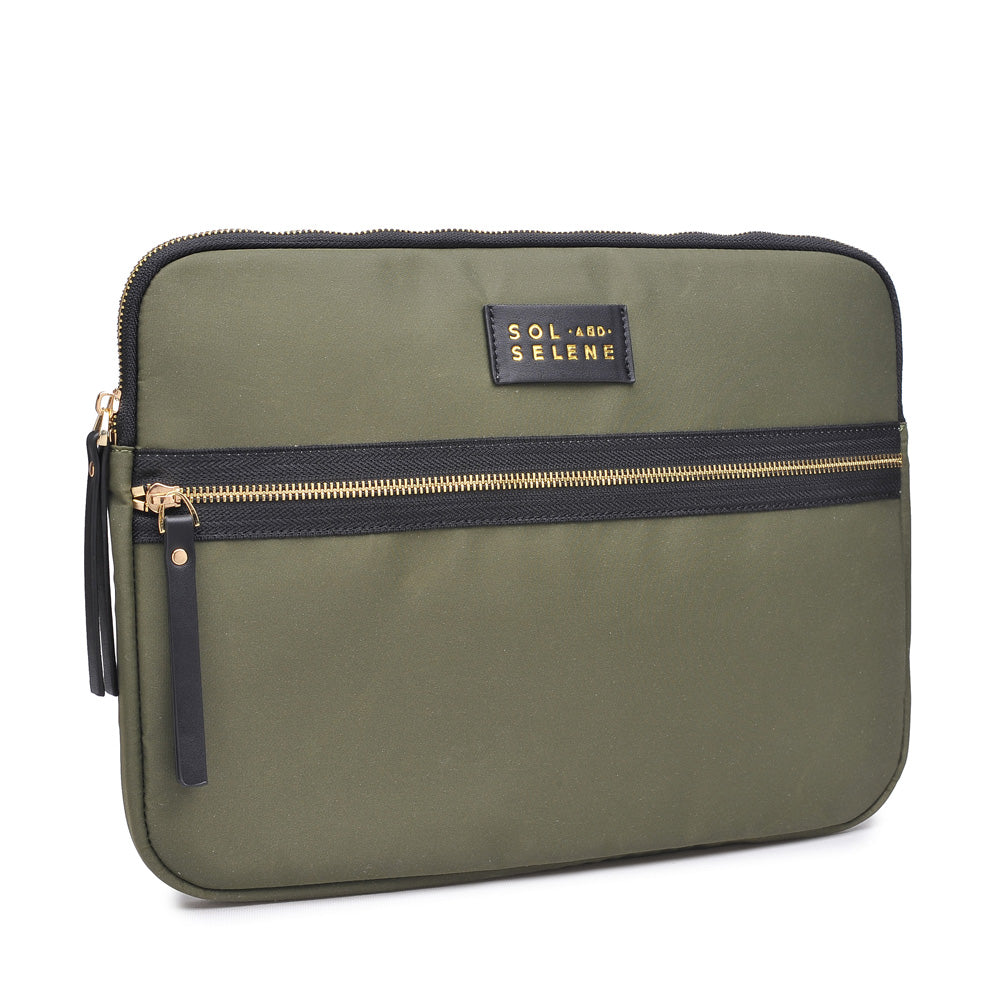 Product Image of Sol and Selene Self Made Computer Laptop Sleeve 841764103909 View 6 | Olive