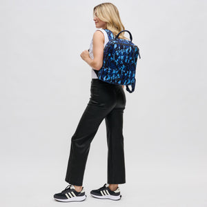 Woman wearing Navy Camo Sol and Selene Cloud Nine Backpack 841764105507 View 3 | Navy Camo
