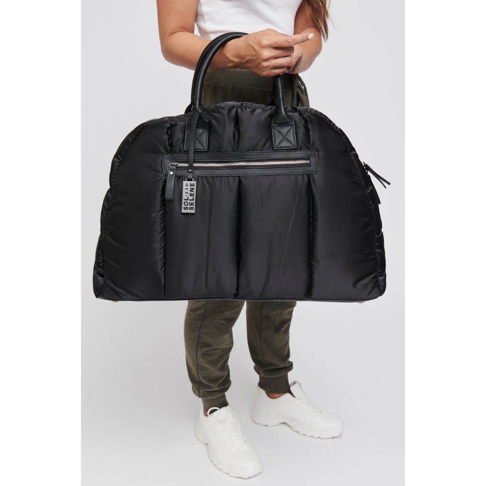 Woman wearing Black Sol and Selene Flying High - Large Satchel 841764101424 View 4 | Black