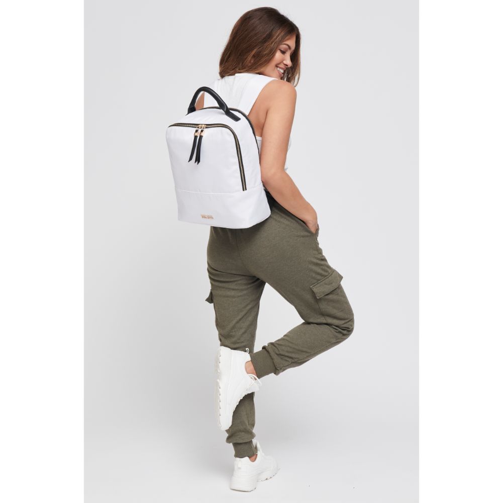 Woman wearing Vanilla Sol and Selene Cloud Nine Backpack 841764105057 View 3 | Vanilla