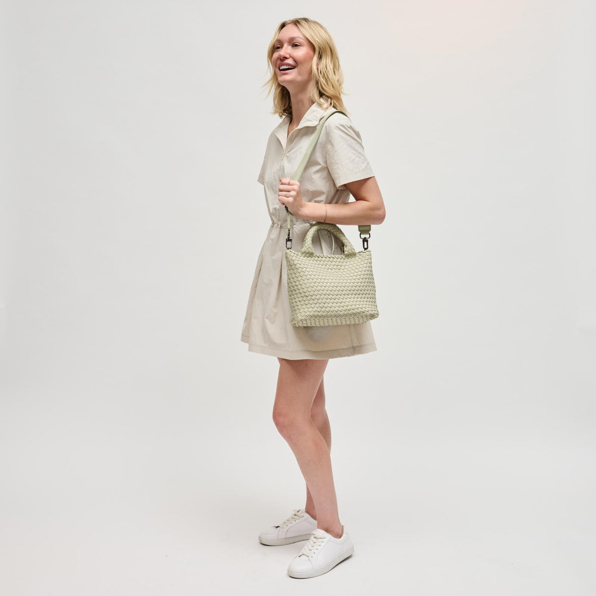 Woman wearing Sage Sol and Selene Sky's The Limit - Small Crossbody 841764112369 View 4 | Sage