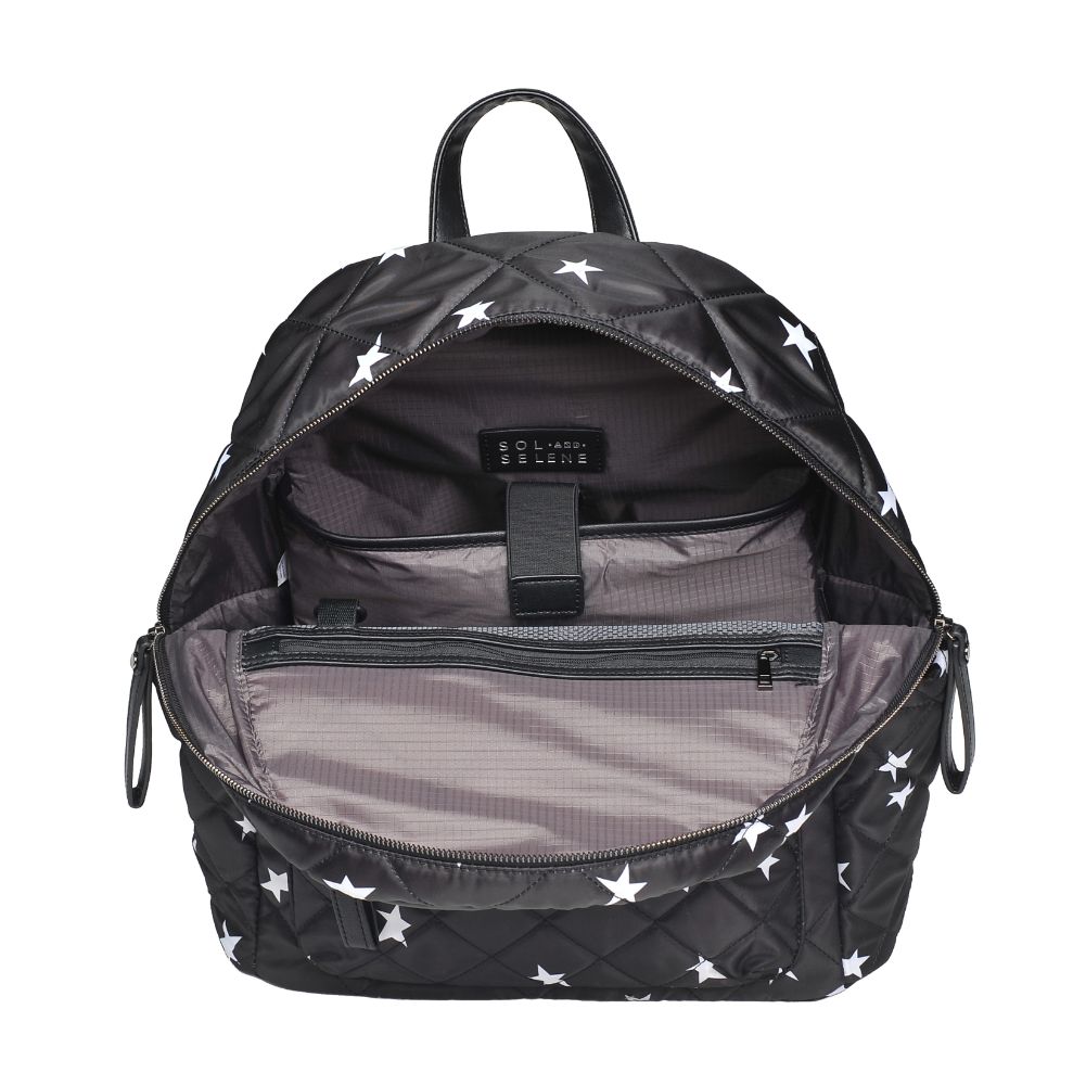 Sol and Selene Motivator - Large Travel Backpack 841764107426 View 8 | Black Star