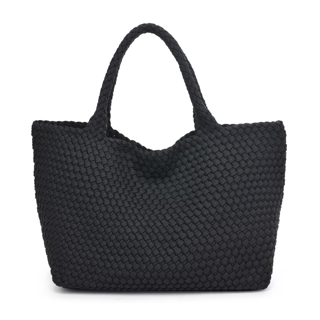 Sol and Selene Sky's The Limit - Large Laced Up Eco-Edition Tote 841764111553 View 7 | Black