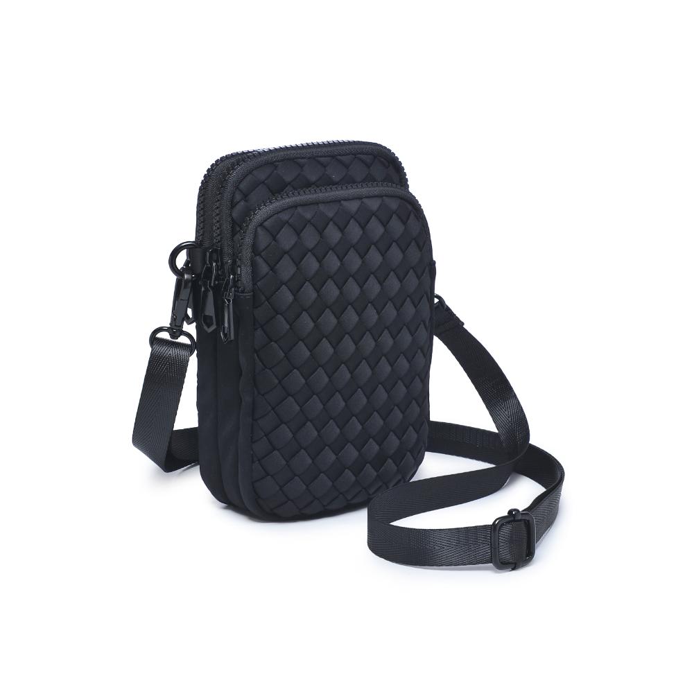 Woman wearing Black Sol and Selene Divide & Conquer - Woven Neoprene Crossbody 841764108706 View 6 | Black