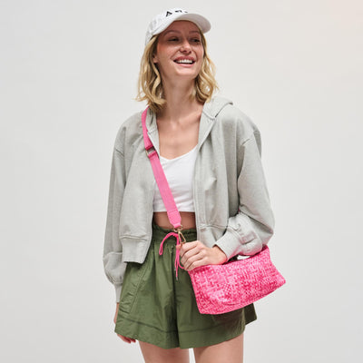 Woman wearing Pink Sol and Selene Amara Shoulder Bag 841764112659 View 1 | Pink