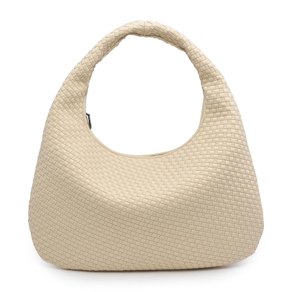 Sol and Selene Dare to Dream - Large Woven Neoprene Hobo 841764110921 View 5 | Cream