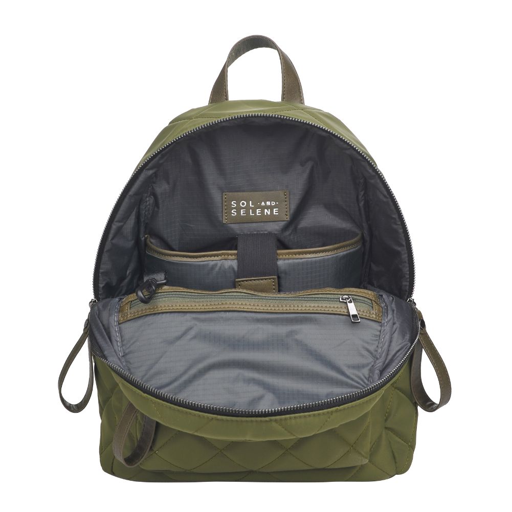 Sol and Selene Motivator - Small Backpack 841764101615 View 8 | Olive