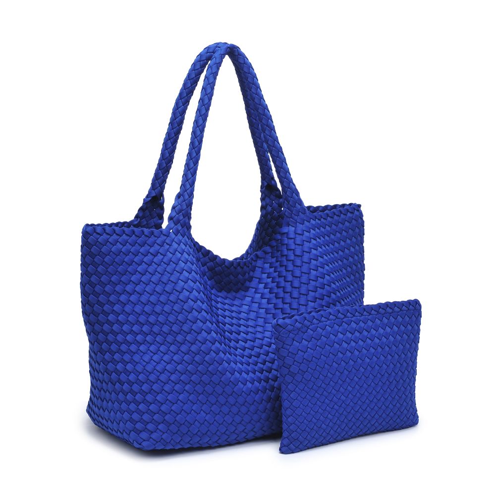 Woman wearing Royal Blue Sol and Selene Sky's The Limit - Large Tote 841764108249 View 6 | Royal Blue