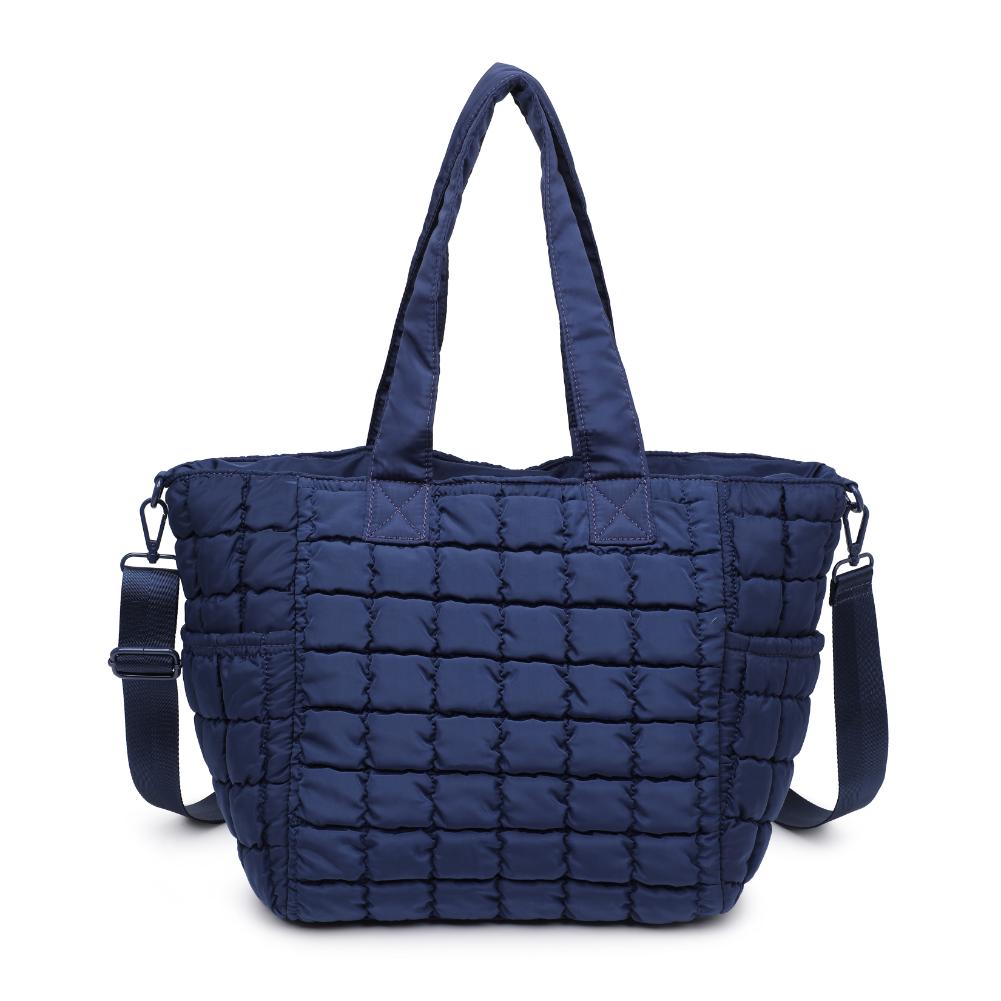 Woman wearing Navy Sol and Selene Dreamer Tote 841764110631 View 7 | Navy