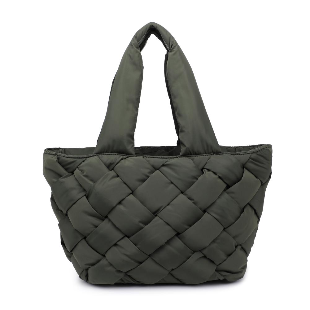 Woman wearing Olive Sol and Selene Intuition East West Tote 841764110525 View 7 | Olive