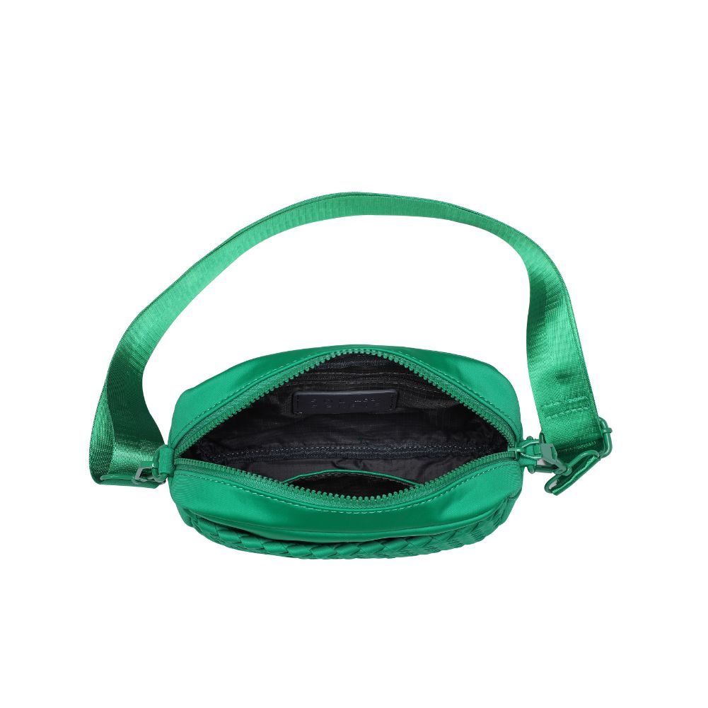 Woman wearing Kelly Green Sol and Selene Inspiration - Woven Neoprene Crossbody 841764109208 View 9 | Kelly Green