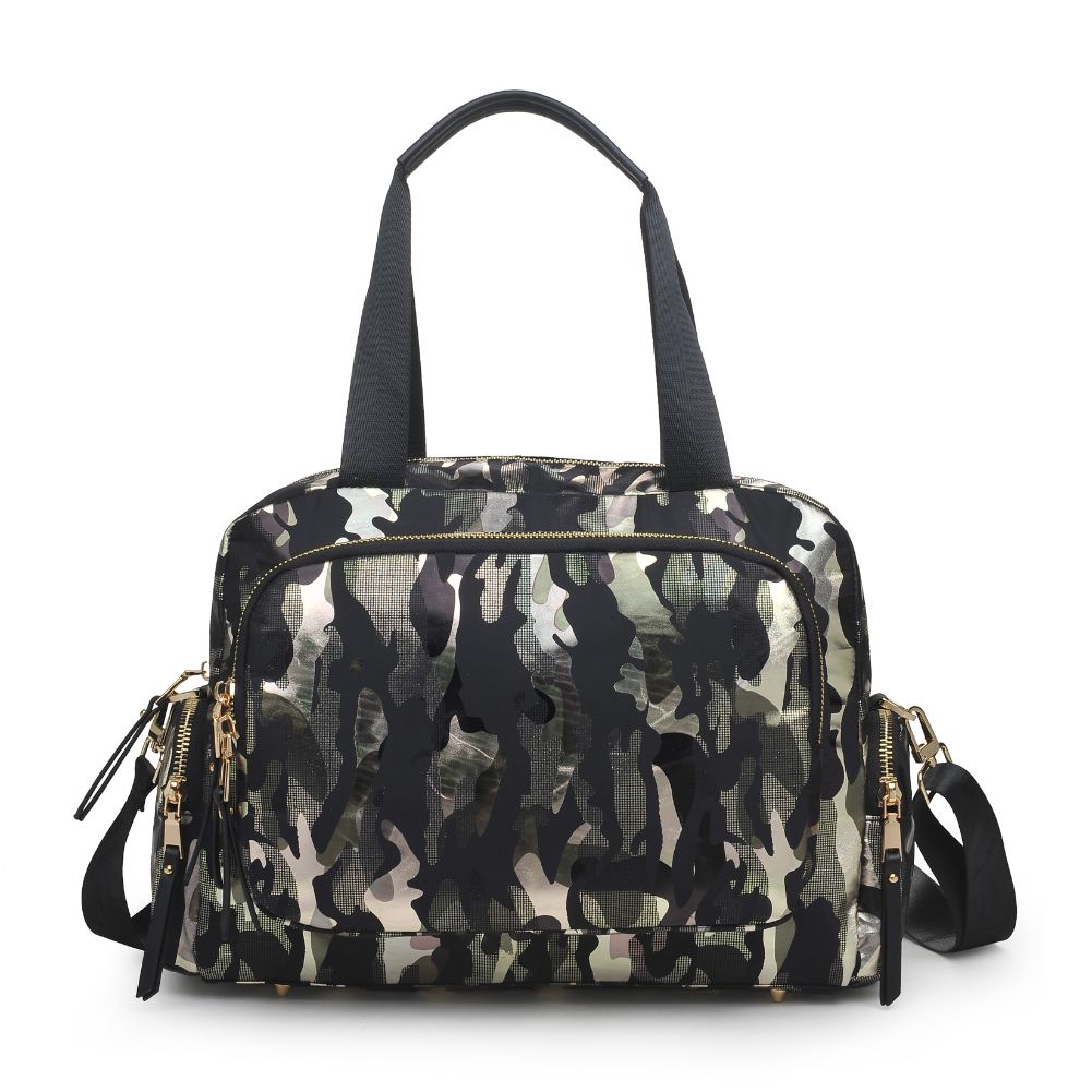 Product Image of Sol and Selene Streetside Satchel 841764105330 View 5 | Green Metallic Camo