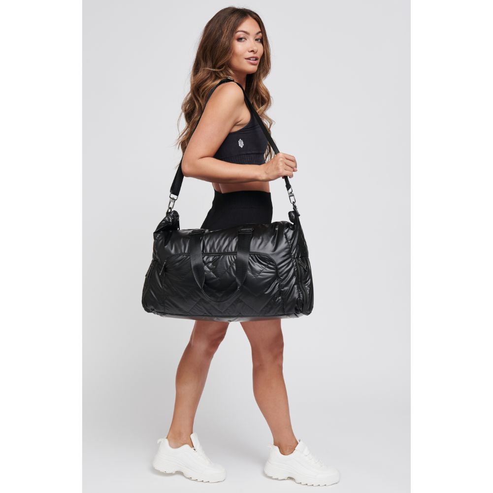 Woman wearing Matte Black Sol and Selene High Hopes Duffel 841764105194 View 2 | Matte Black