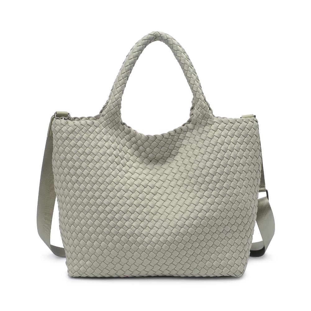 Woman wearing Sage Sol and Selene Sky's The Limit - Medium Tote 841764108867 View 7 | Sage