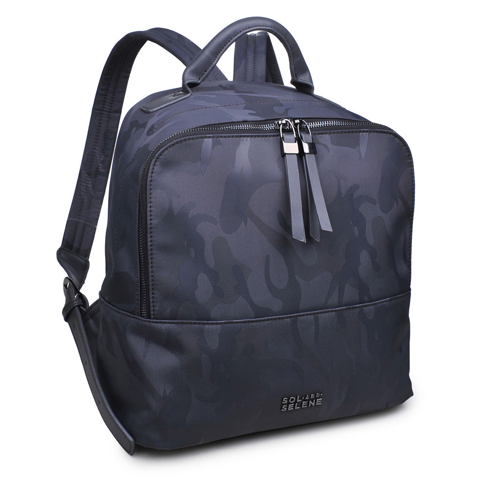 Product Image of Sol and Selene Cloud Nine - Camo Print Backpack 841764100656 View 2 | Charcoal Camo