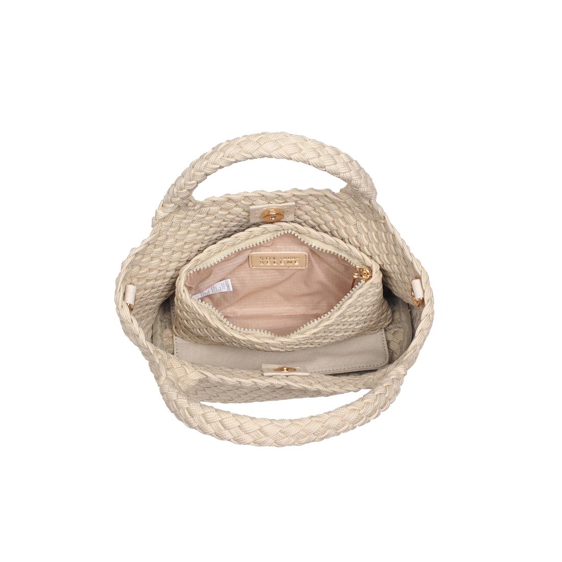 Product Image of Sol and Selene Sky's The Limit - Small Laced Up Eco-Edition Crossbody 841764111683 View 8 | Beige