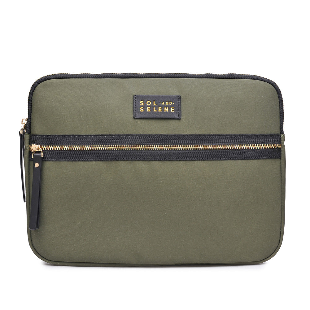 Product Image of Sol and Selene Self Made Computer Laptop Sleeve 841764103909 View 5 | Olive
