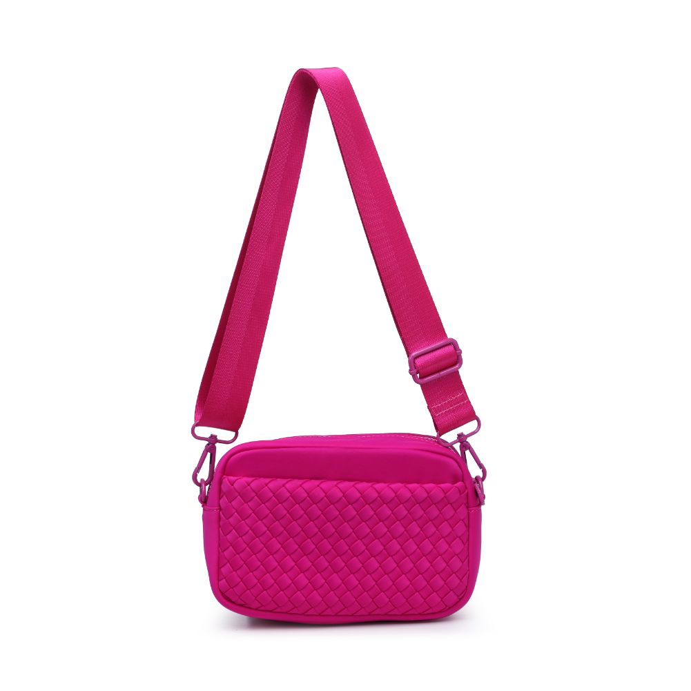 Product Image of Sol and Selene Inspiration - Woven Neoprene Crossbody 841764108331 View 7 | Fuchsia