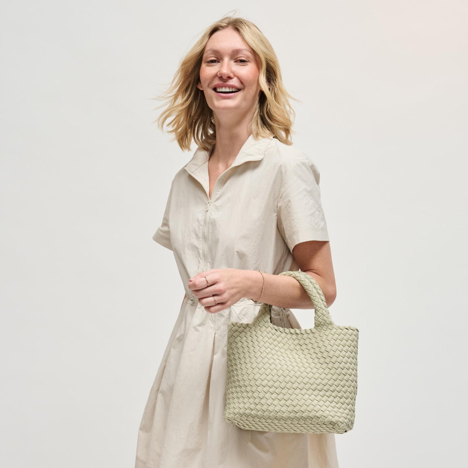 Woman wearing Black Sol and Selene Sky's The Limit - Small Crossbody 841764108942 View 1 | Black
