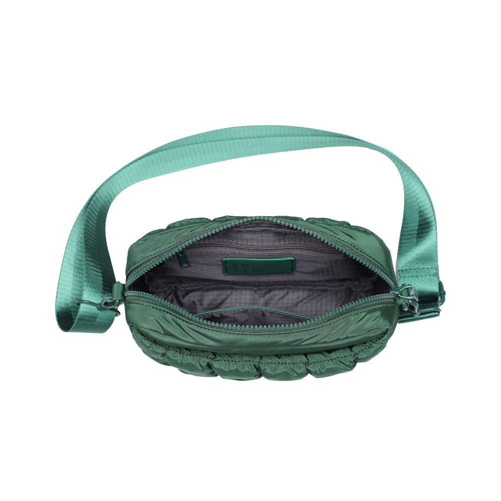 Woman wearing Emerald Sol and Selene Inspiration - Quilted Nylon Crossbody 841764108393 View 9 | Emerald