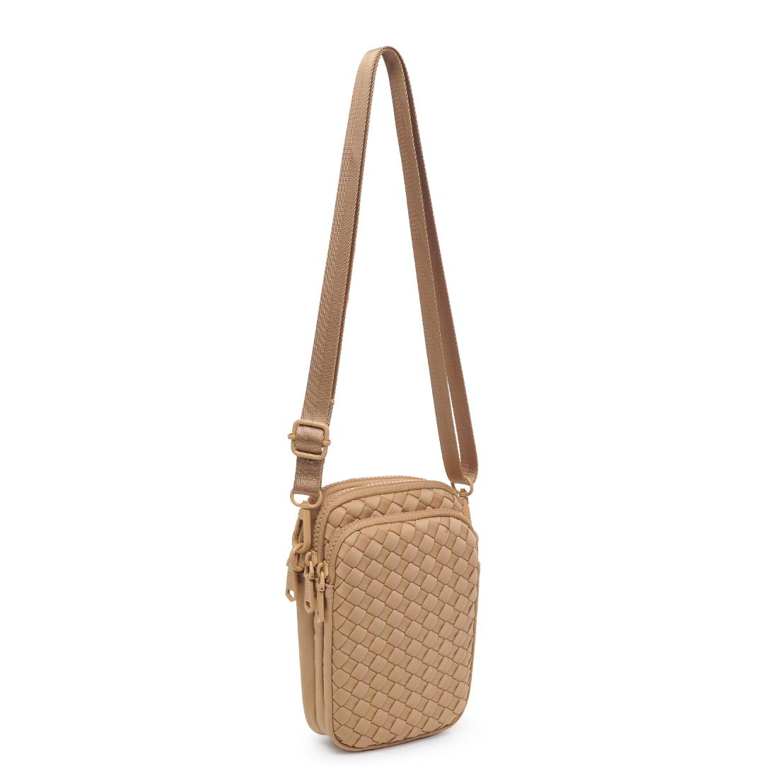 Woman wearing Nude Sol and Selene Divide & Conquer - Woven Neoprene Crossbody 841764108713 View 6 | Nude