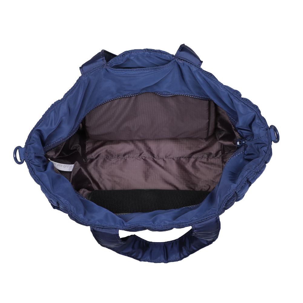 Woman wearing Navy Sol and Selene Dreamer Tote 841764110631 View 9 | Navy