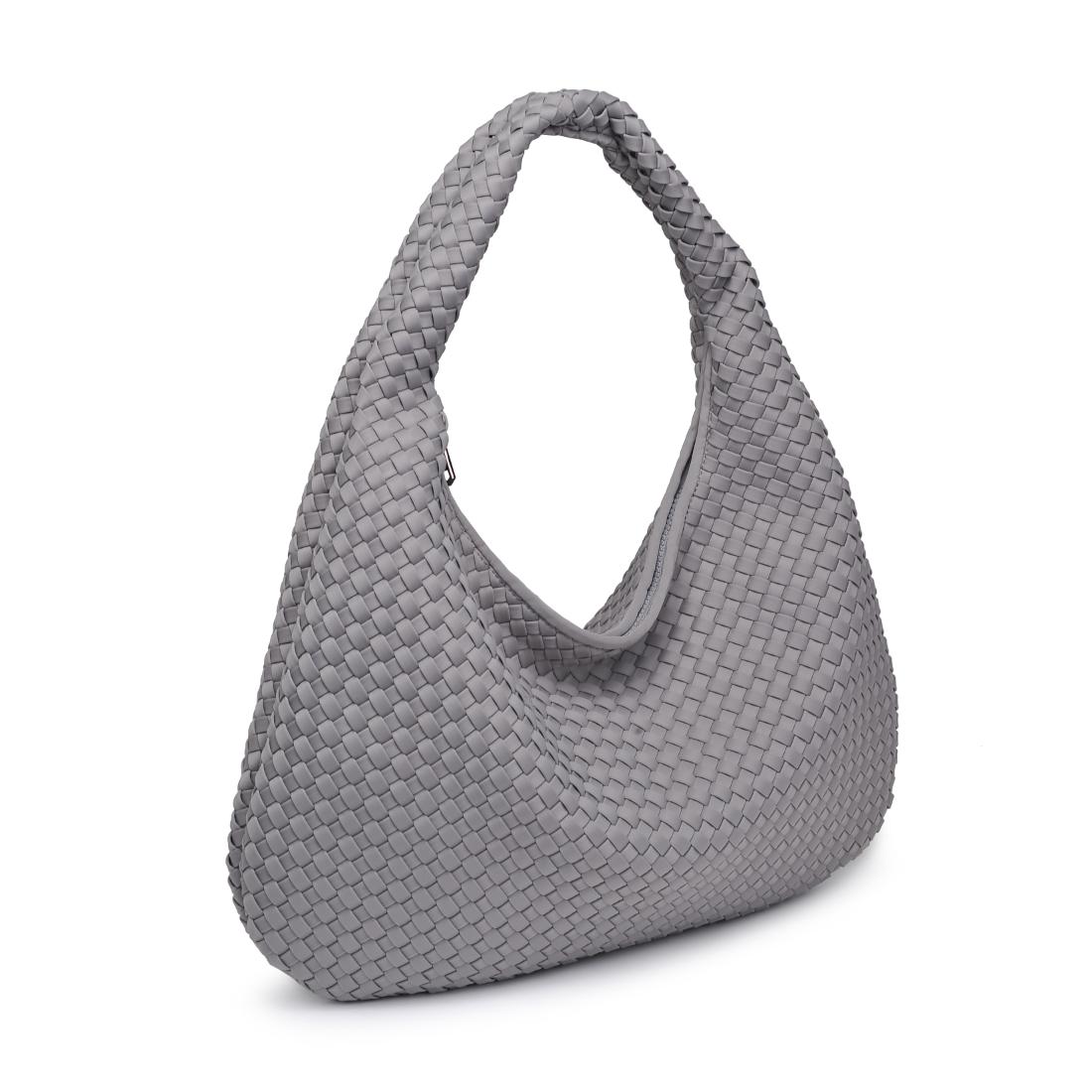 Sol and Selene Dare to Dream - Large Woven Neoprene Hobo 841764111447 View 6 | Fog