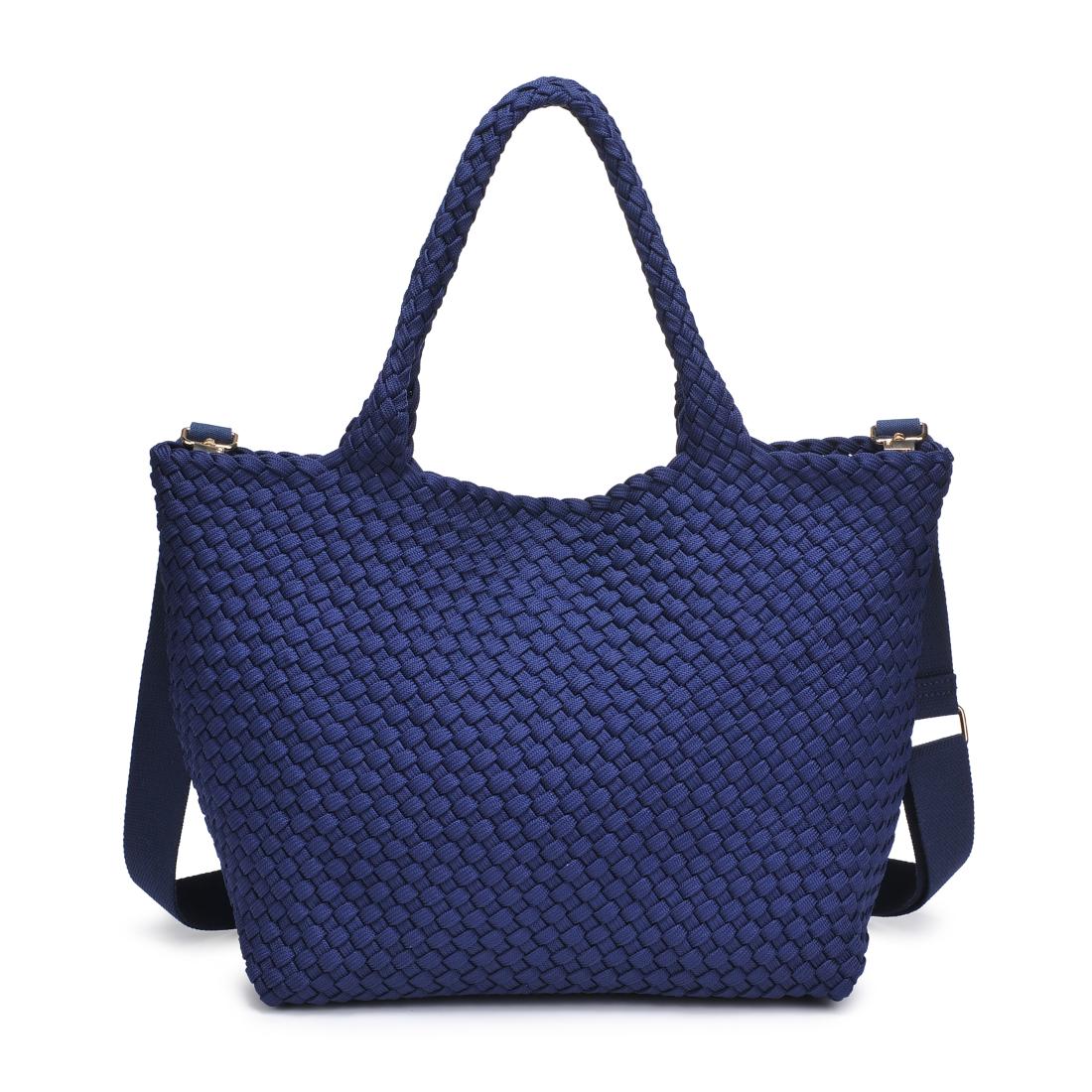 Product Image of Sol and Selene Sky's The Limit - Medium Laced Up Eco-Edition Tote 841764111614 View 7 | Navy