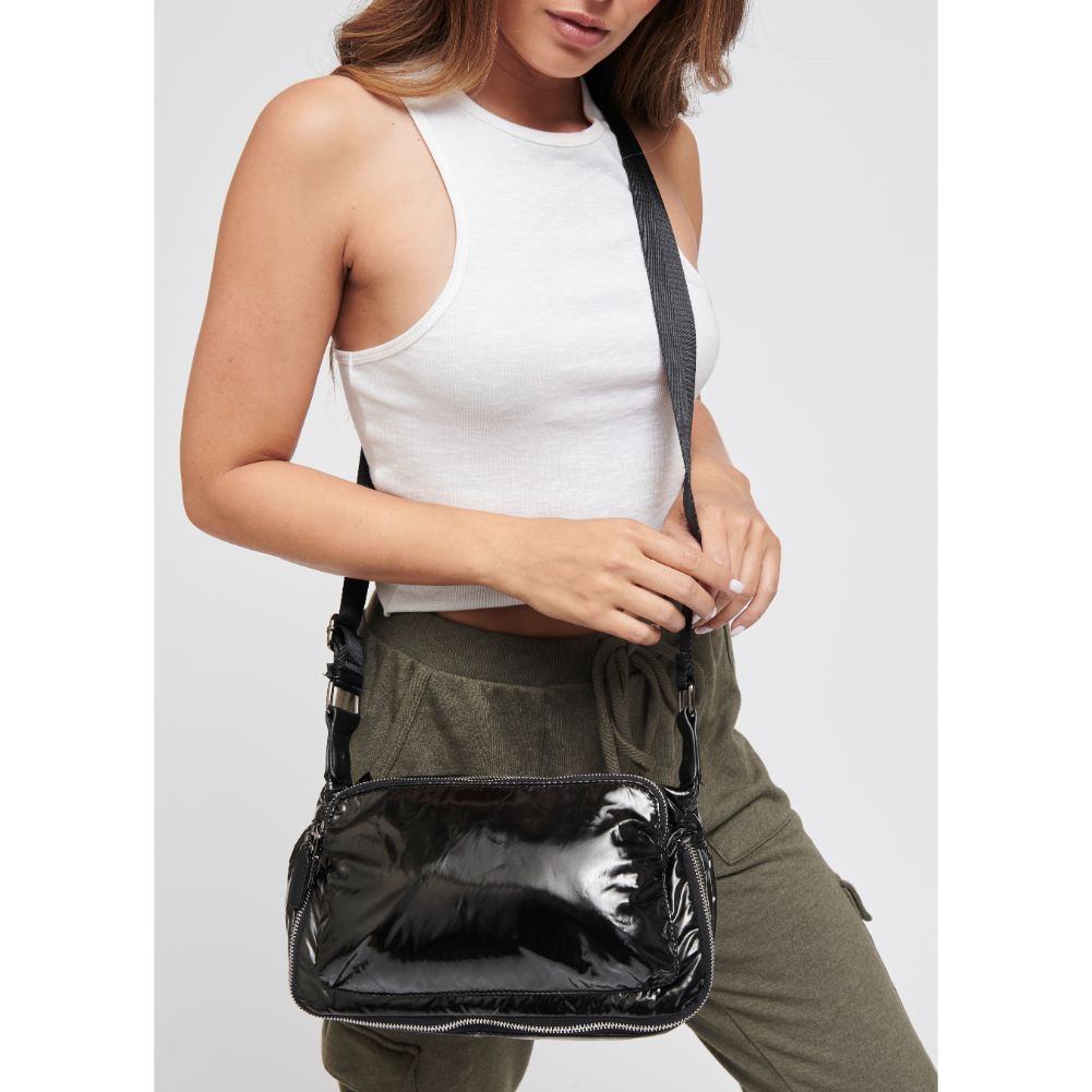 Woman wearing Black Sol and Selene Triumph Crossbody 841764104838 View 1 | Black