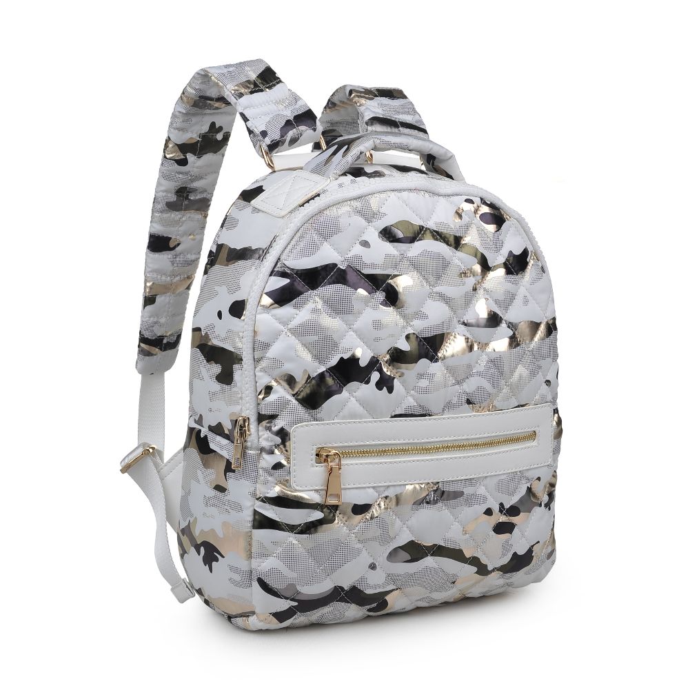 Sol and Selene All Star Backpack 841764105163 View 6 | White Metallic Camo