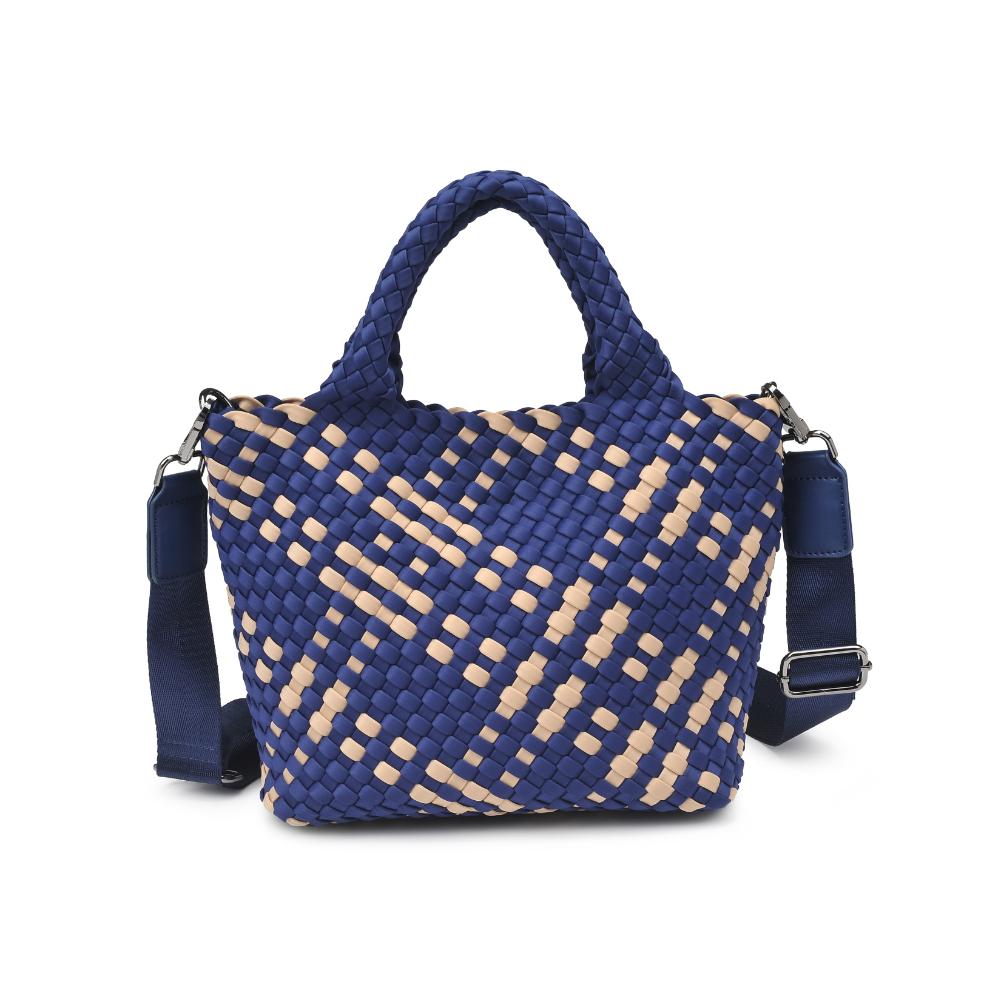 Woman wearing Navy Nude Sol and Selene Sky's The Limit - Small Crossbody 841764110297 View 7 | Navy Nude
